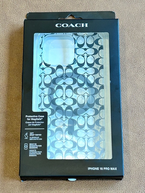 Coach Accessories - COACH Clear Signature Ombré Monogram Pattern iPhone 16 Pro Max MagSafe Case NIB